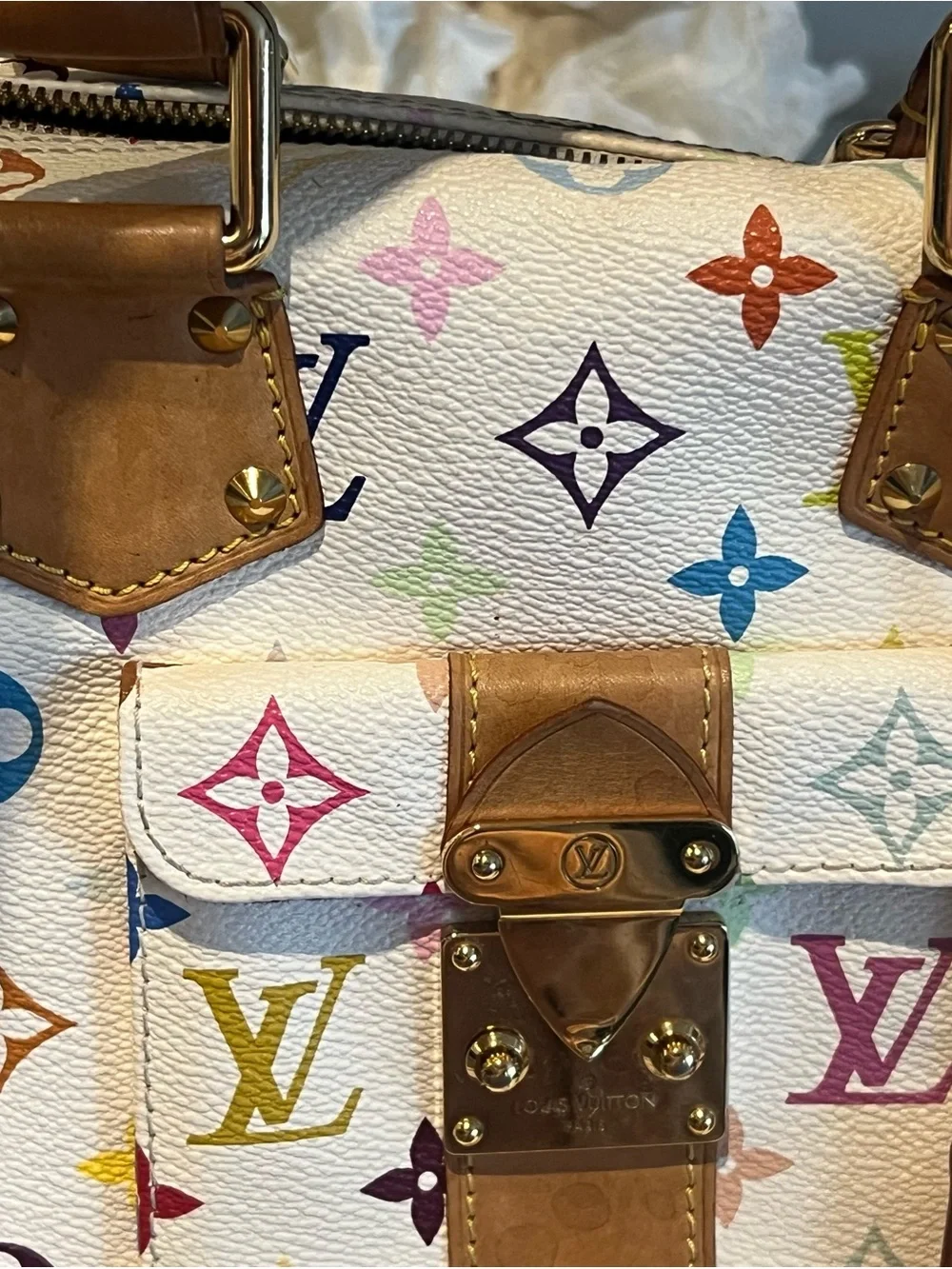 Louis Vuitton Speedy 30 White Multicolor Monogram - Picture 11 of 15
